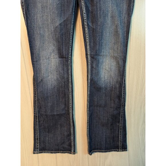 Silver Jeans Frances 18" Bootcut Flare Size Womens 33x33 Low Rise Dark Wash - Picture 3 of 11